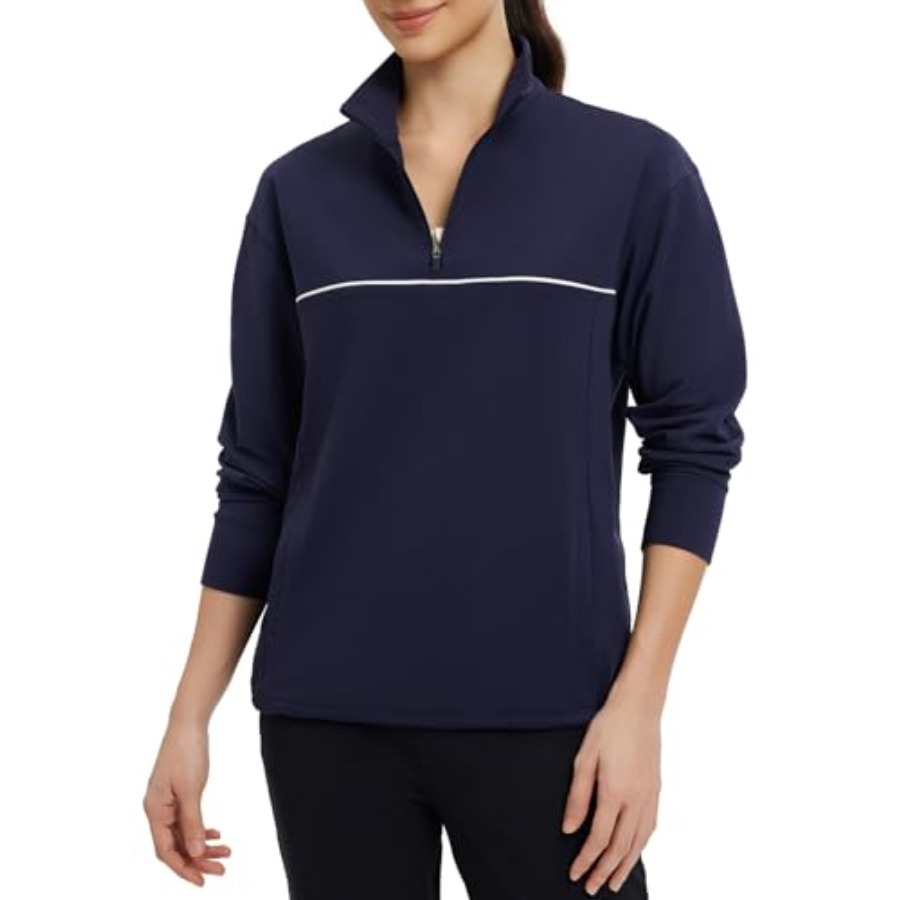 Winter Running Gear Jacket - baleaf Women's Fleece Golf Pullover Half