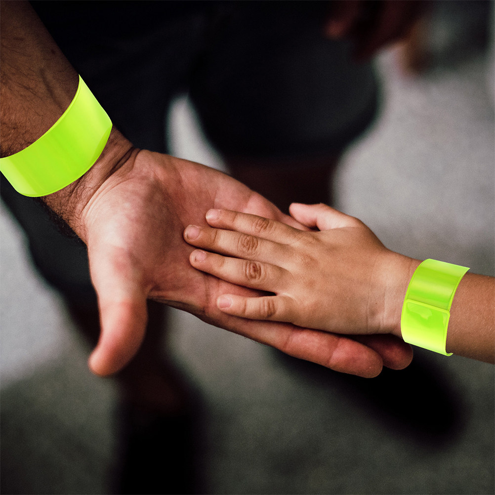 High And Running Gear - 12Pcs Reflective Slap Bracelets High Visibility