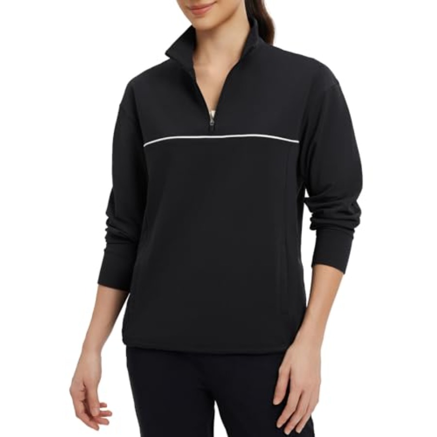 Winter Running Gear Jacket - baleaf Women's Fleece Golf Pullover Half