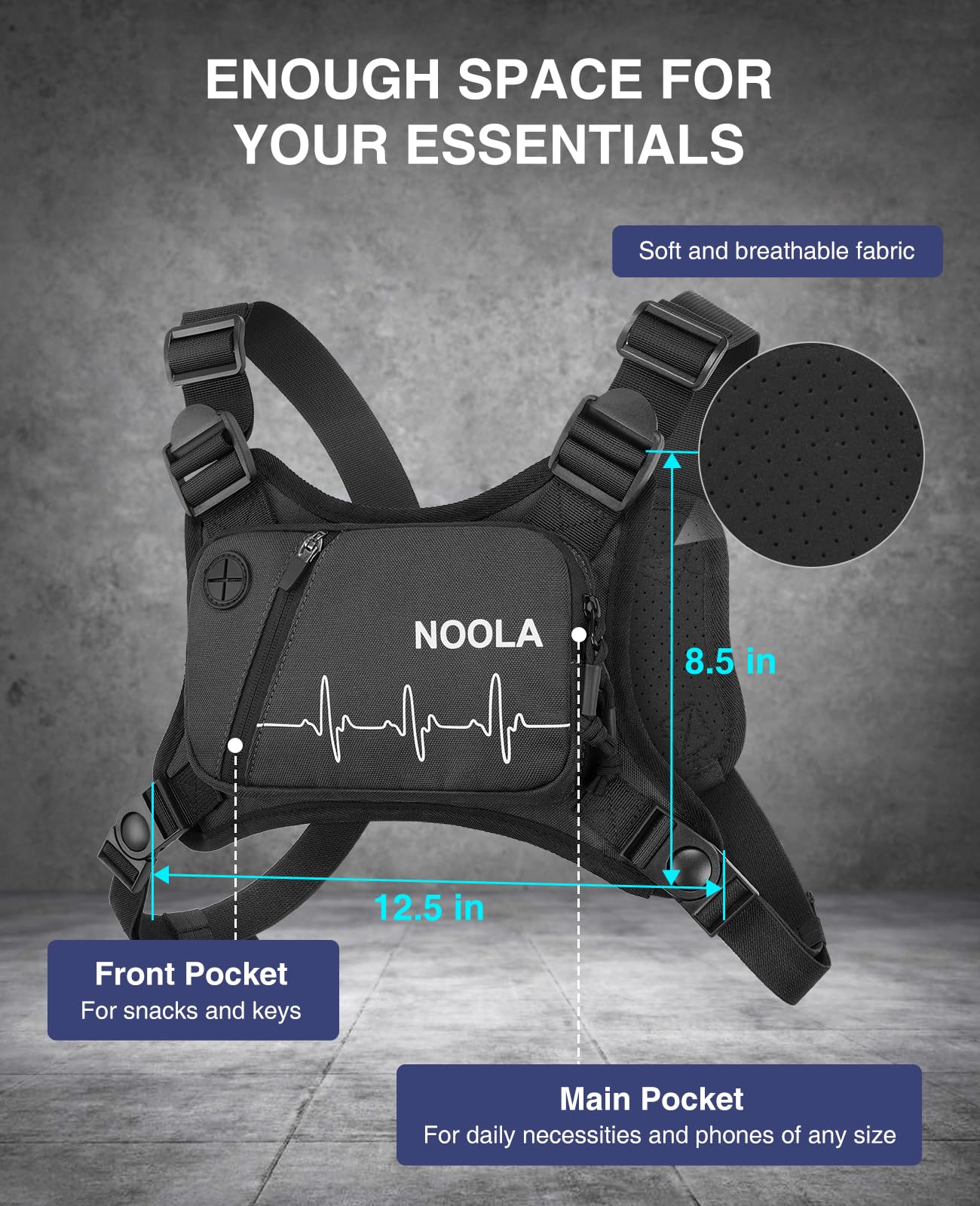 Chest Pack Running Vest Reflec - огляд і ціна Reflective Running Gear Vest