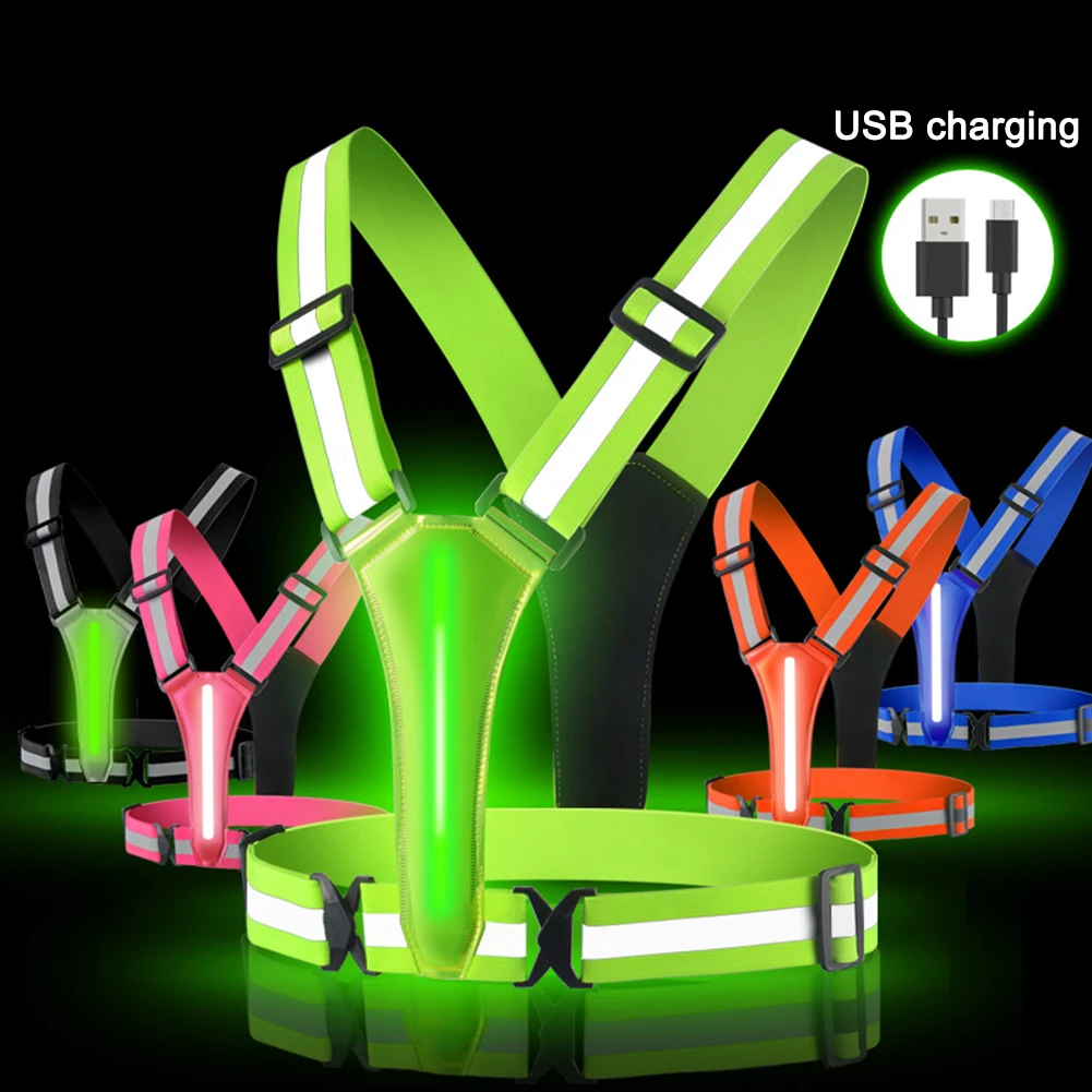 LED Running Vest USB Rechargea - огляд і ціна Reflective Running Gear Vest