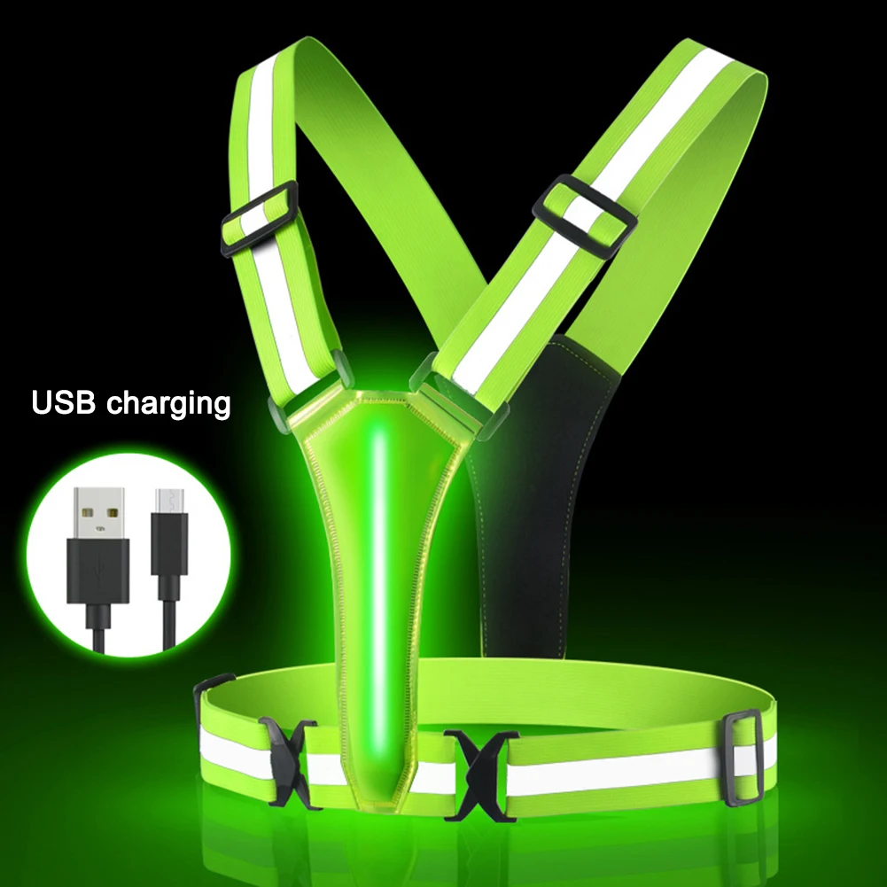 LED Running Vest USB Rechargea - огляд і ціна Reflective Running Gear Vest