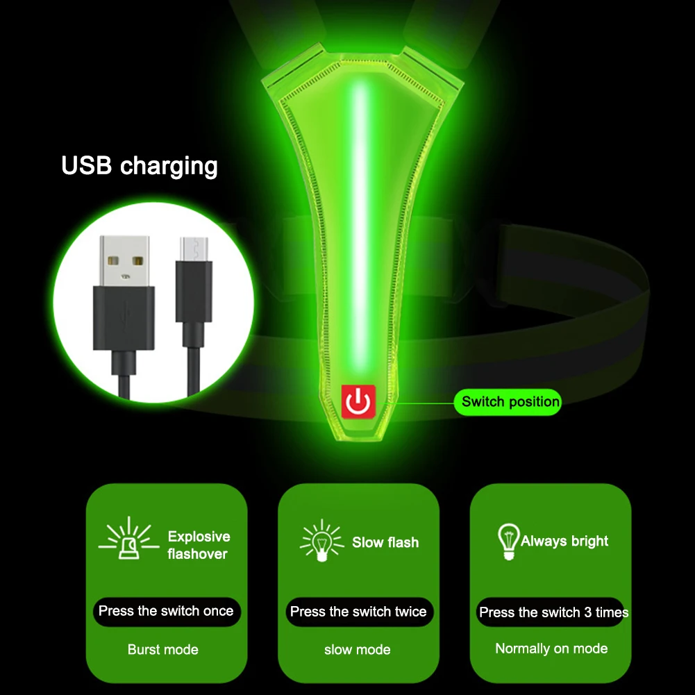 LED Running Vest USB Rechargea - огляд і ціна Reflective Running Gear Vest