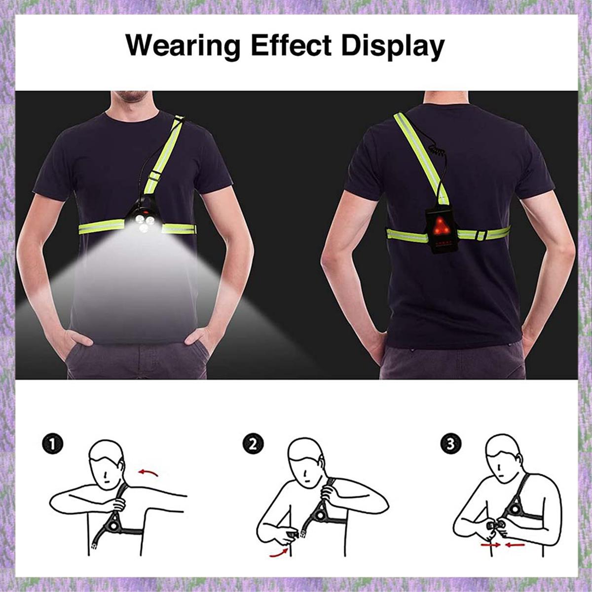 A63K-Night Running Lights For  - огляд і ціна Reflective Running Gear Vest