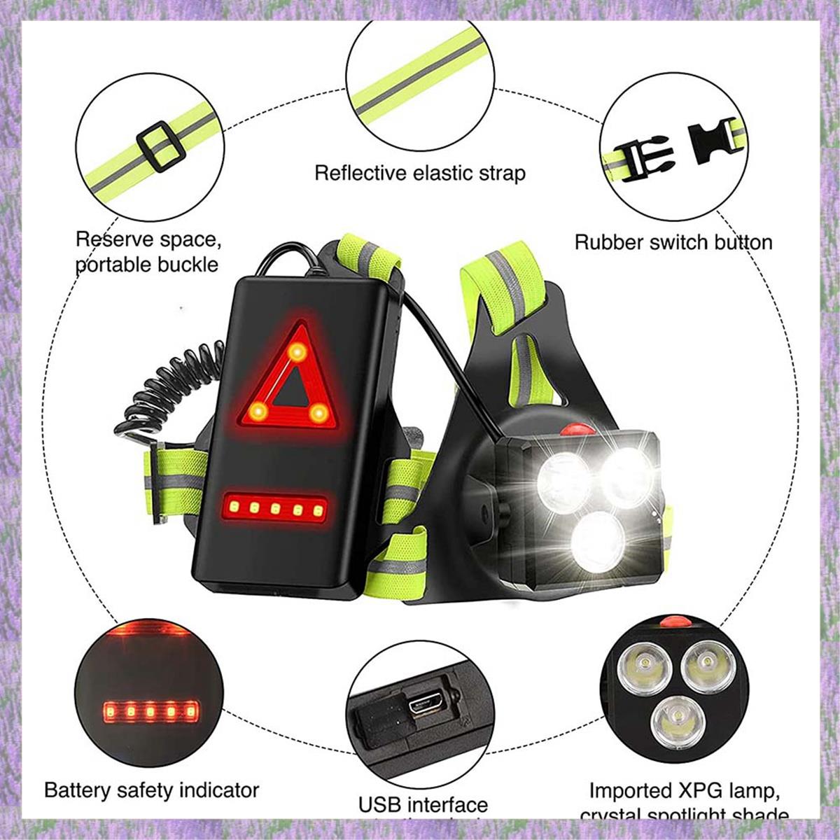 A63K-Night Running Lights For  - огляд і ціна Reflective Running Gear Vest