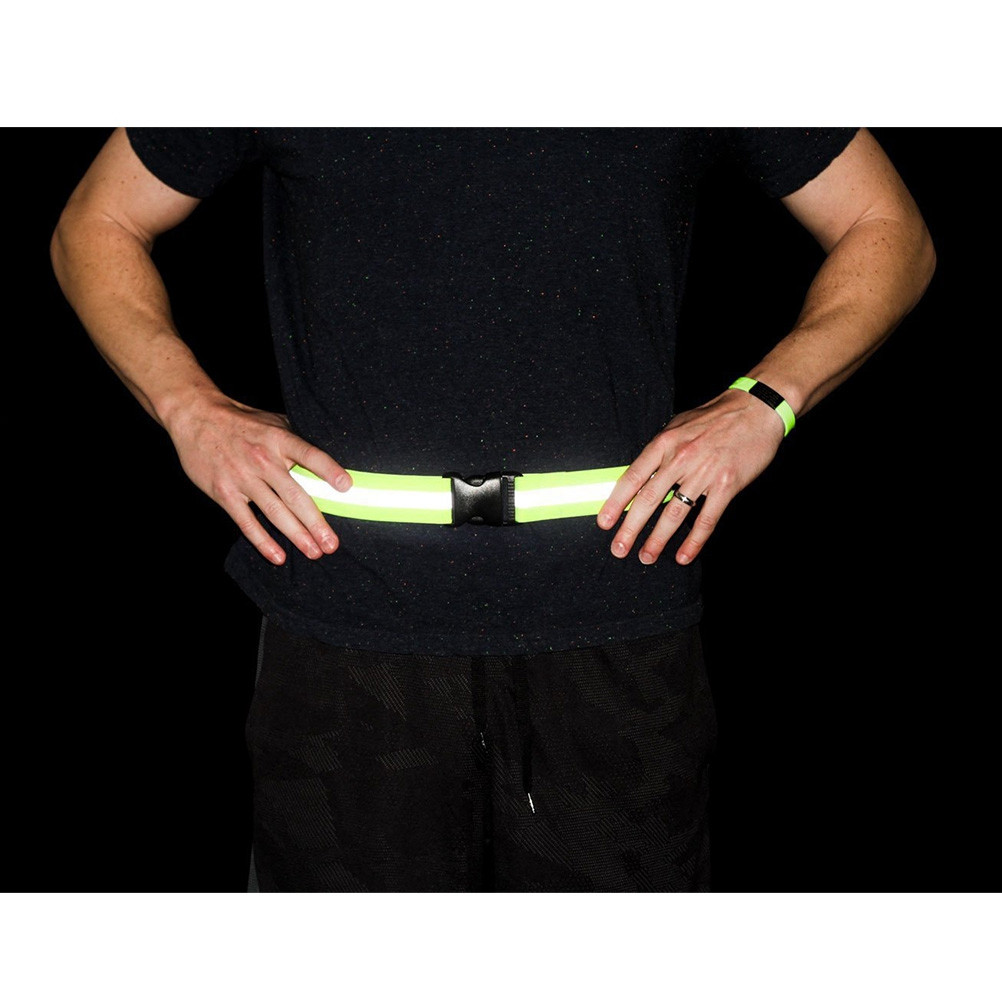 2Pcs Reflective Waist Belt Flu - огляд і ціна Running Gear Green