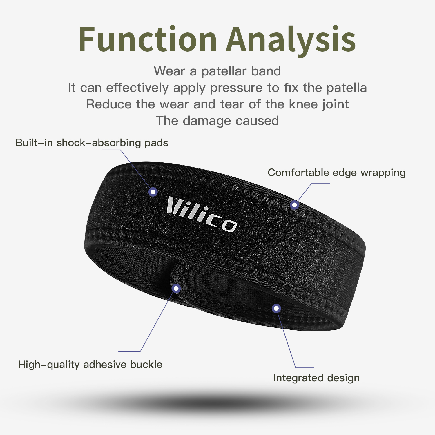 1PC Patella Kneecap Band Silic - огляд і ціна Running Gear Parts