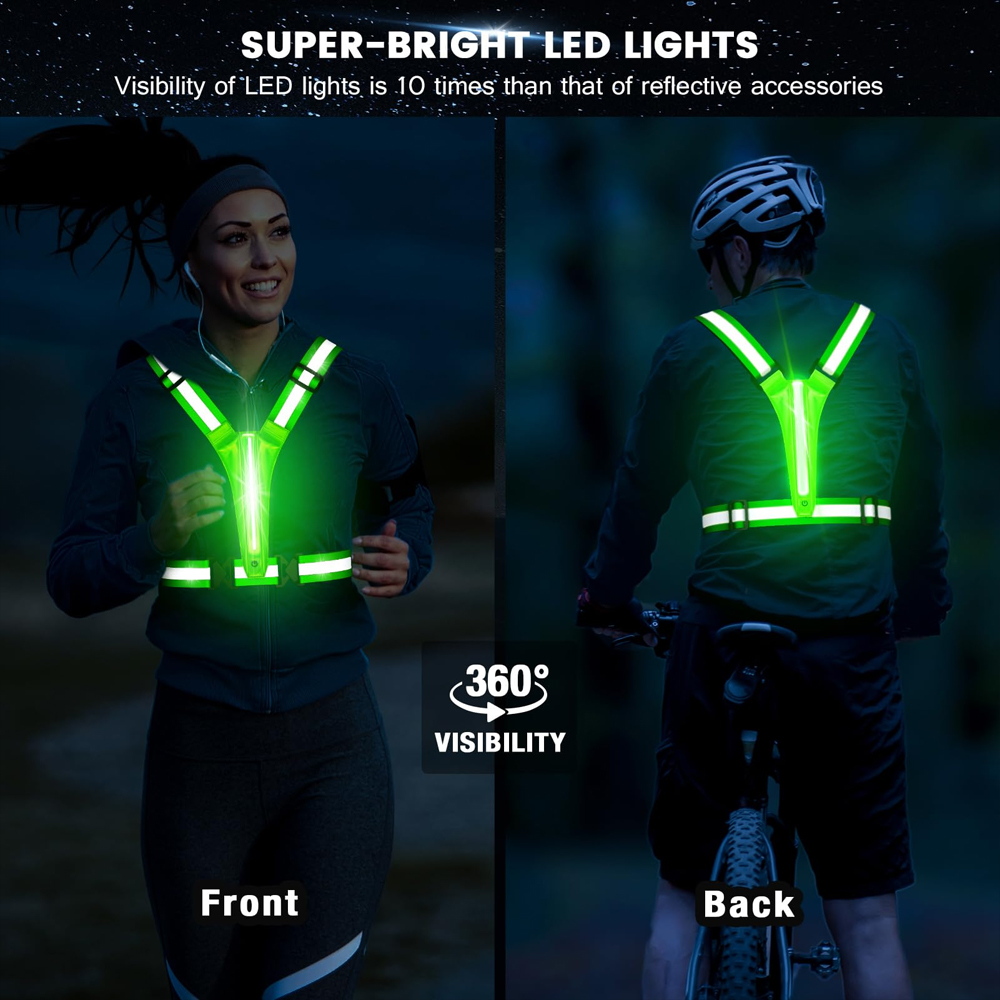 LED Reflective Vest Running Ge - огляд і ціна Reflective Running Gear Vest