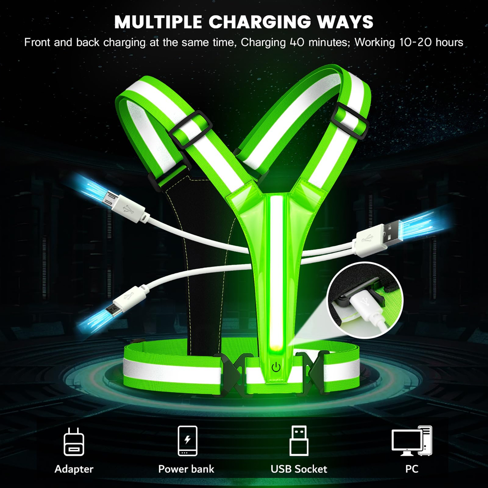 LED Reflective Vest Running Ge - огляд і ціна Reflective Running Gear Vest